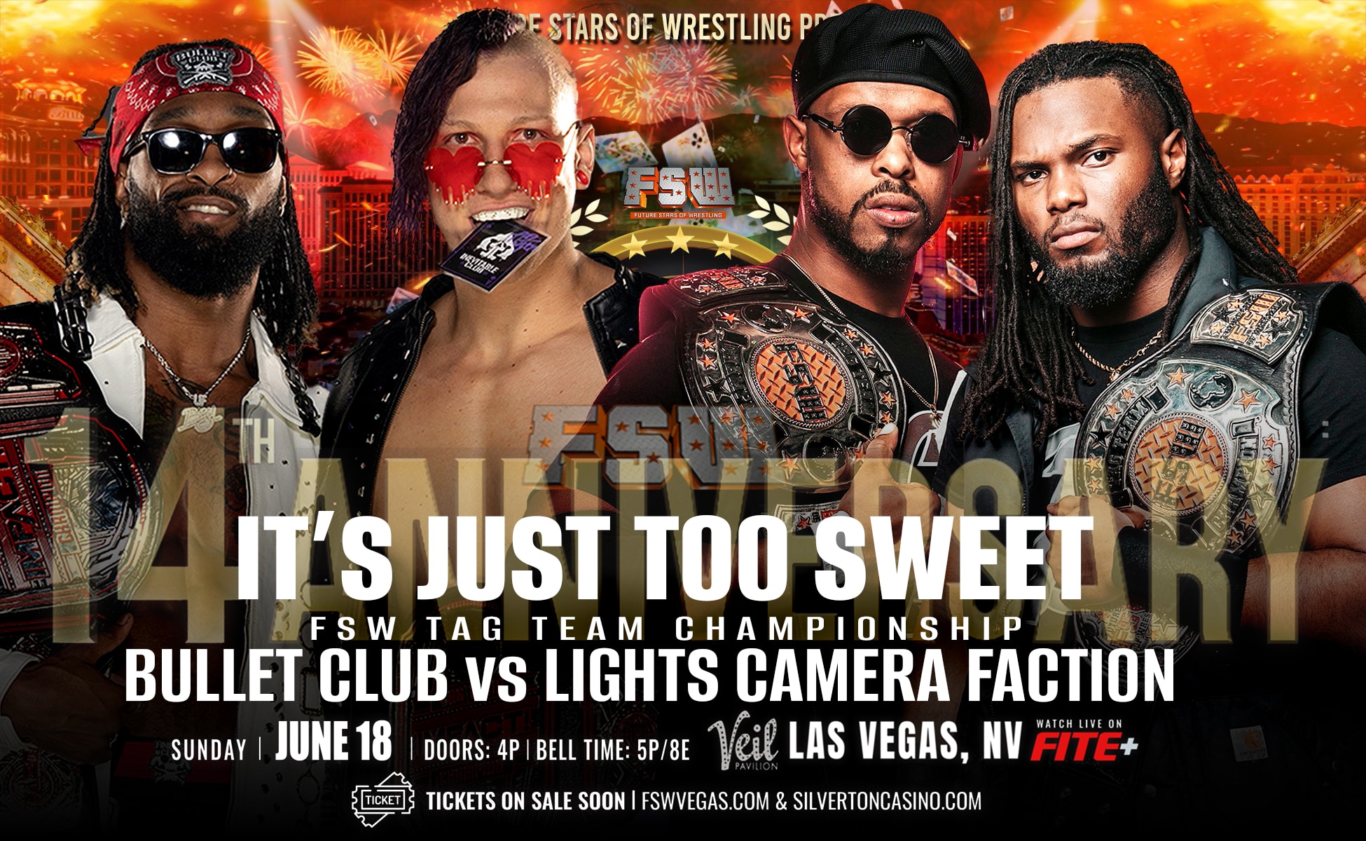 FSW 14 Year Anniversary 2023 Bullet Club vs Lights Camera Faction