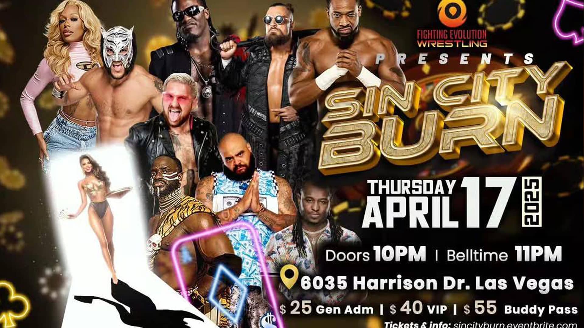 Future Stars of Wrestling FSW Full Tilt 3 Fighting Evolution Wrestling Sin City Burn