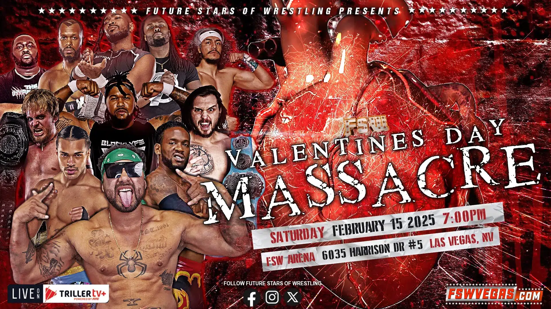 Future Stars of Wrestling FSW Valentines Day Masacre 2025